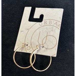 URBAN OUTFITTERS Gold Tone Hoop Hinged Earrings 1"